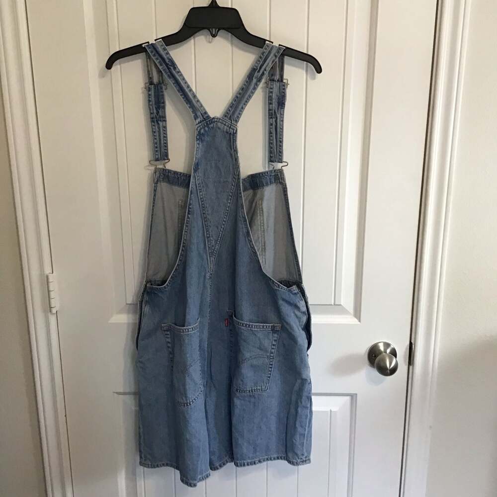 Levi's Womens Vintage Style Denim Shortalls Large Retro 90s Carpenter - Picture 4 of 13